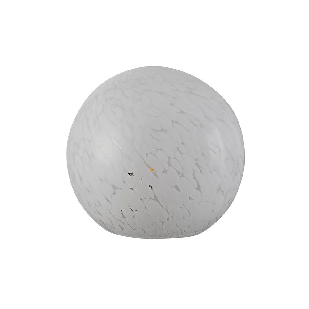 Lyra Glass Ball Table Lamp White Speckle - LL-27-0077W
