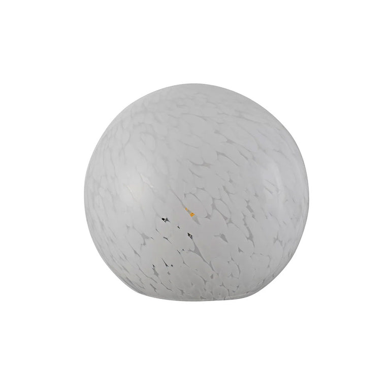 Lyra Glass Ball Table Lamp White Speckle - LL-27-0077W