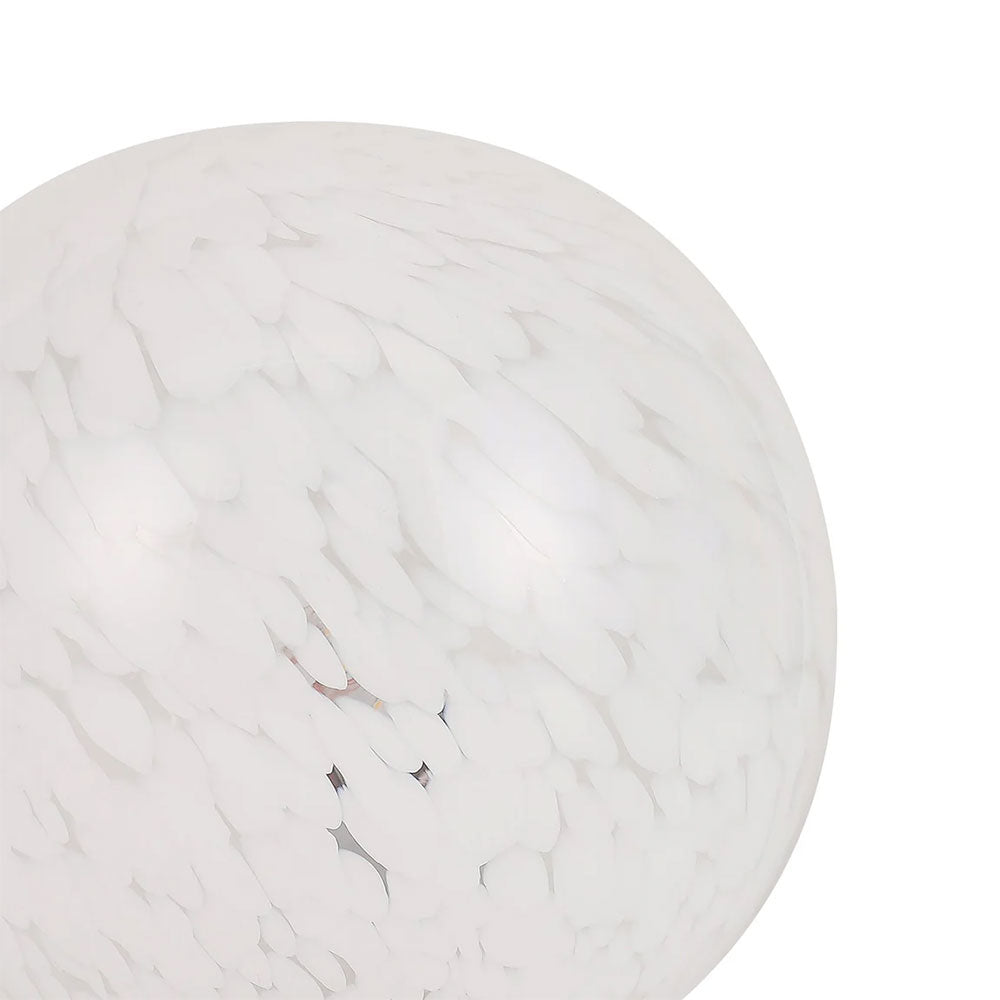 Lyra Glass Ball Table Lamp White Speckle - LL-27-0077W