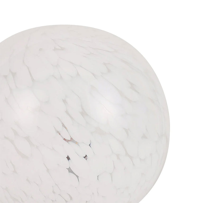 Lyra Glass Ball Table Lamp White Speckle - LL-27-0077W