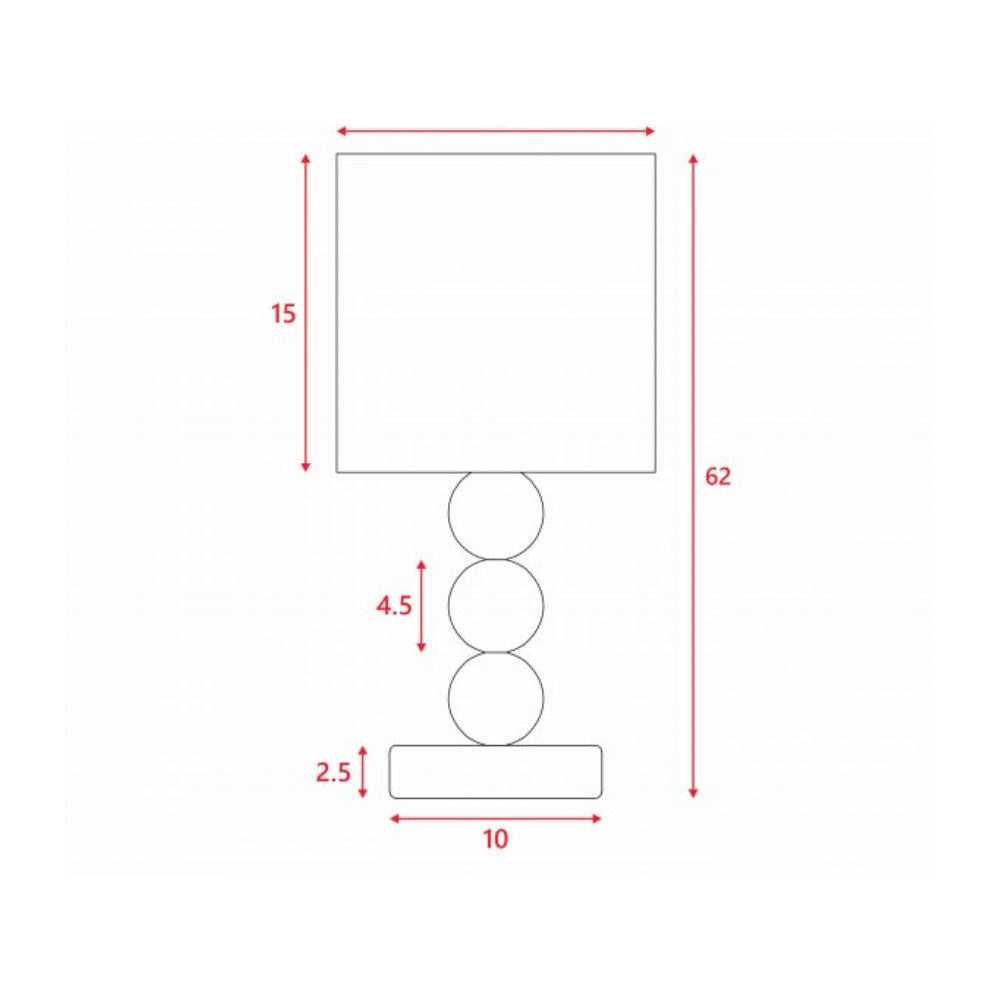Cara 1 Light Table Lamp White - LL-14-0108W