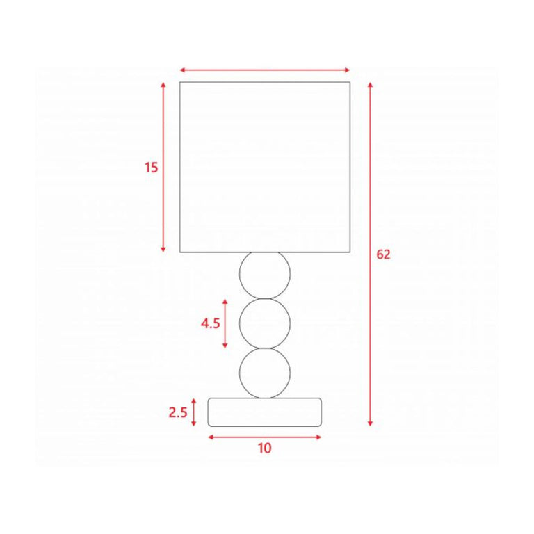 Cara 1 Light Table Lamp White - LL-14-0108W