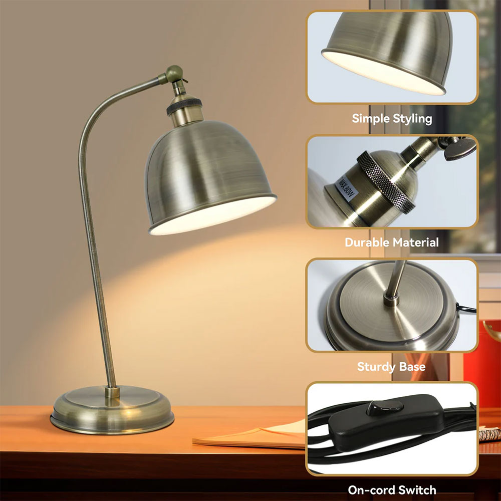 Lenna Table Lamp Antique Brass - LL-27-0154AB