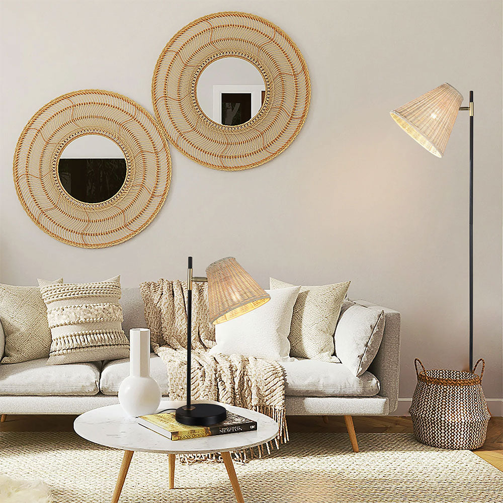 Yvette Rattan Table Lamp - LL-27-0189