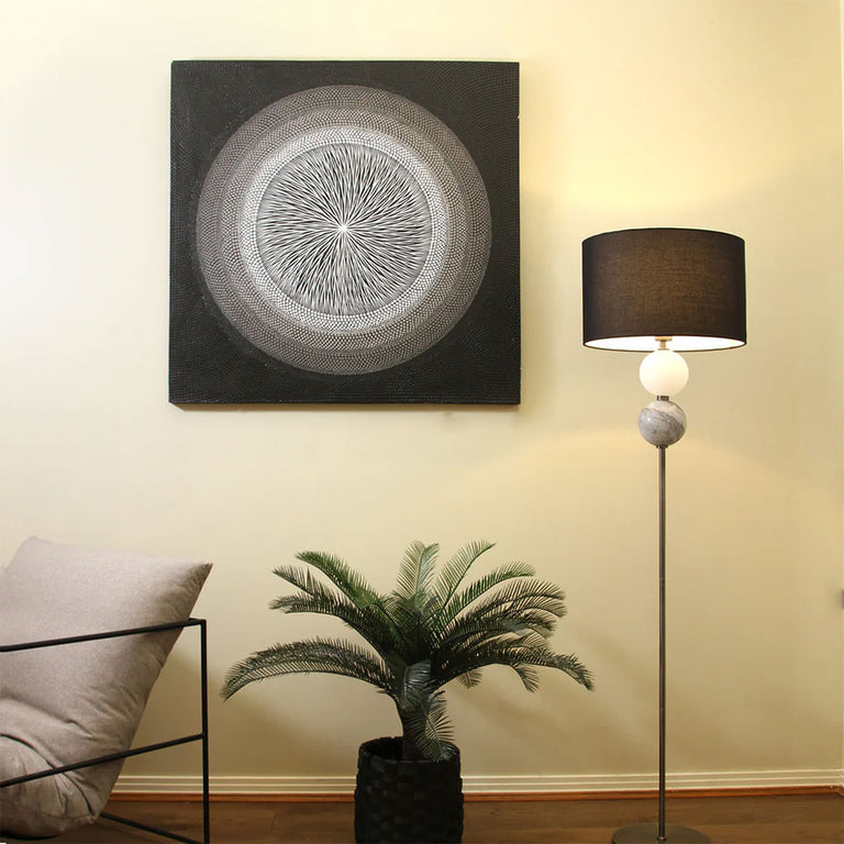 Murano Pewter Floor Lamp - LL-27-0206PT