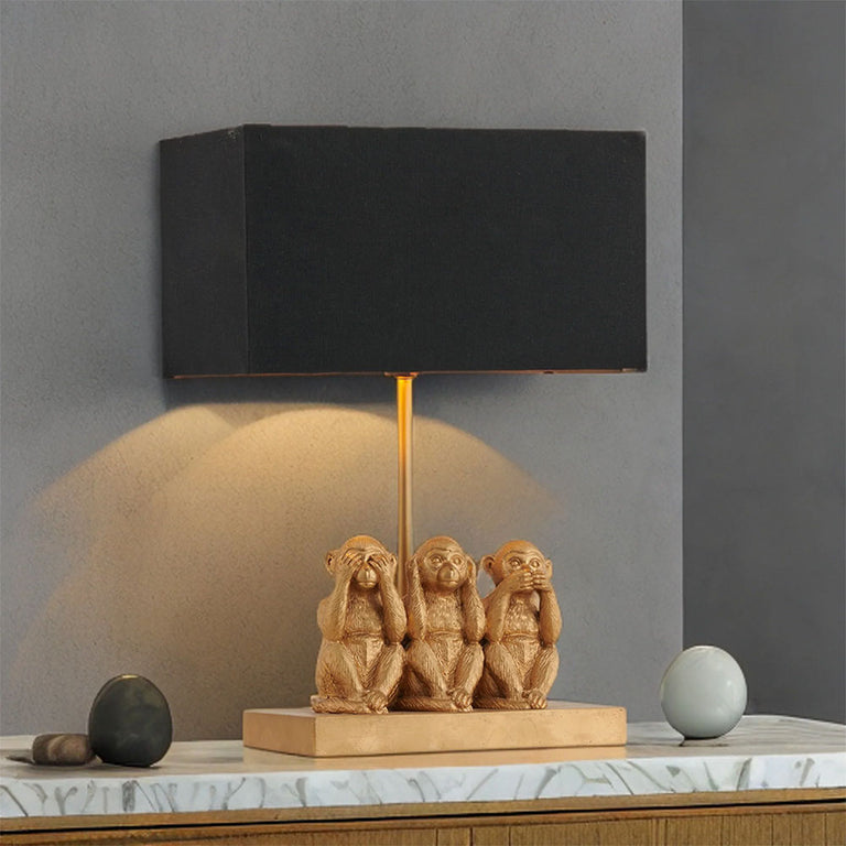 Three Wise Monkeys Table Lamp - LL-27-0225