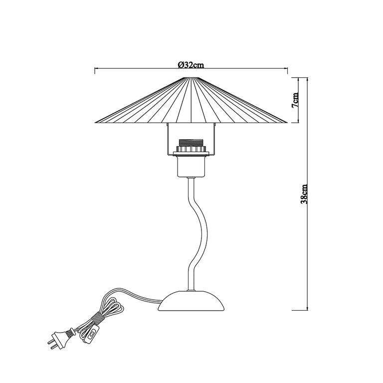 Piairie Table Lamp Black - LL-27-0228W