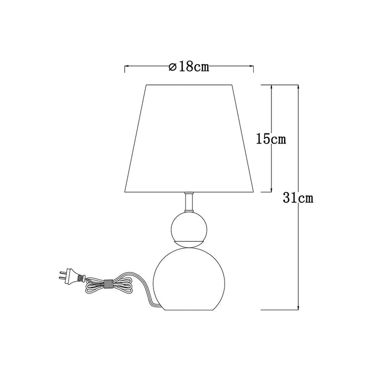 Hulu Set of 2 Touch Table Lamps White - LL-27-0230W
