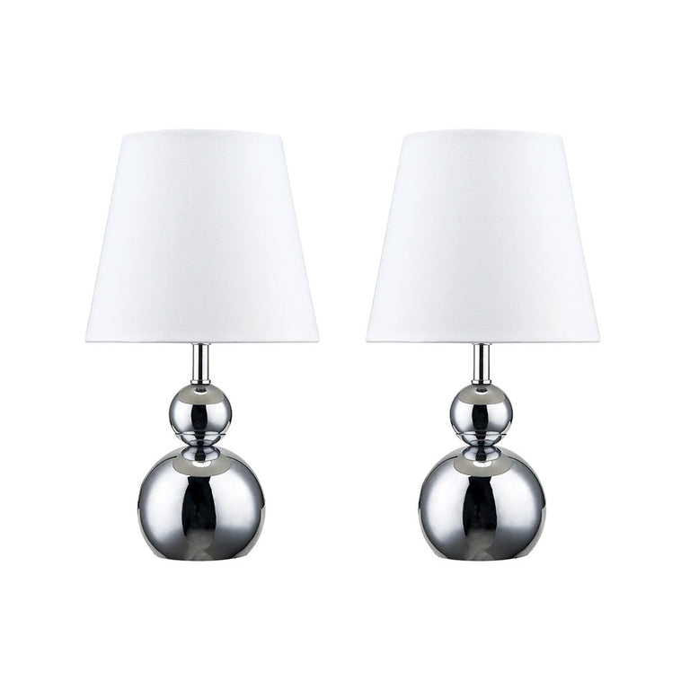 Hulu Set of 2 Touch Table Lamps White - LL-27-0230W