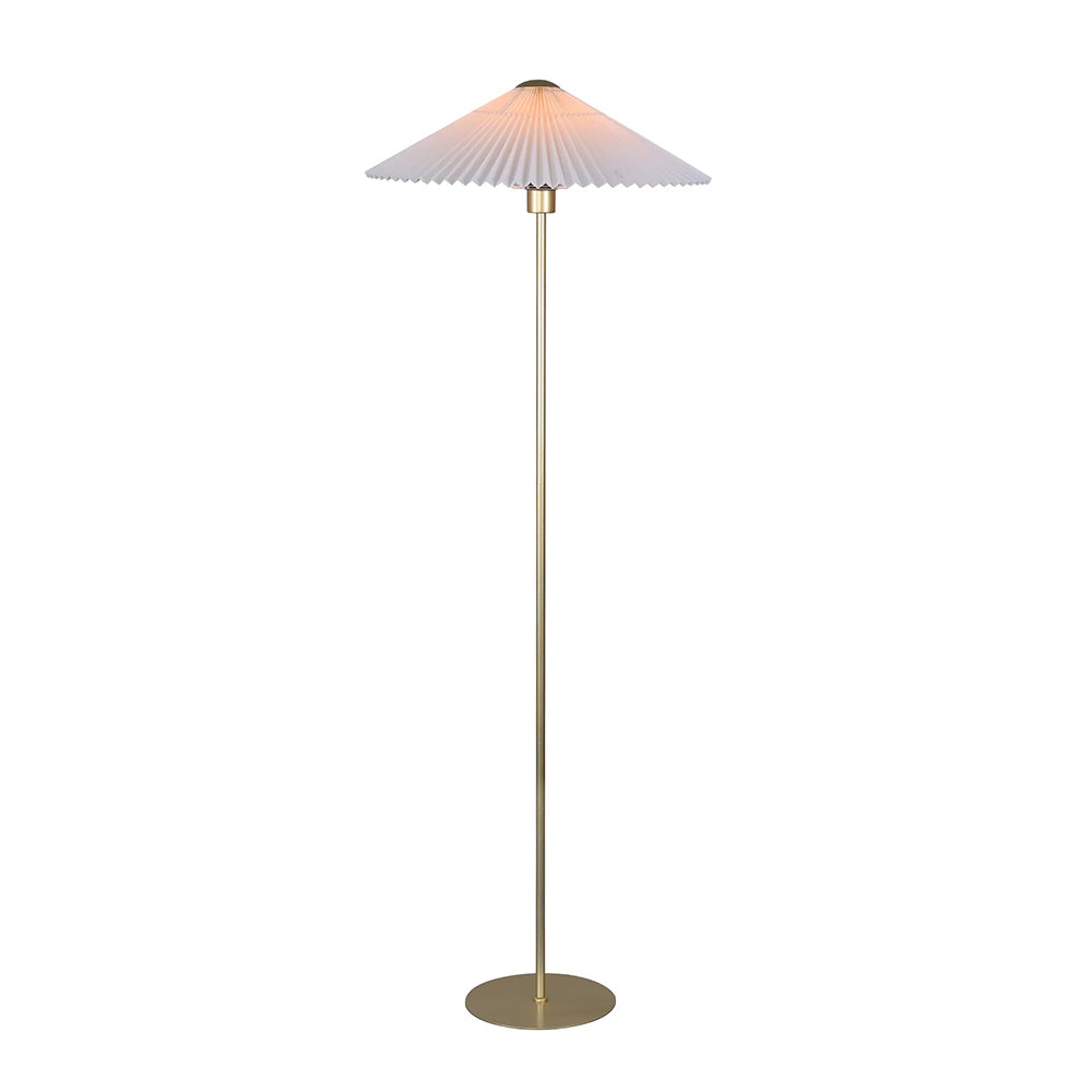 Peck Pleated Floor Lamp Gold - LL-27-0256
