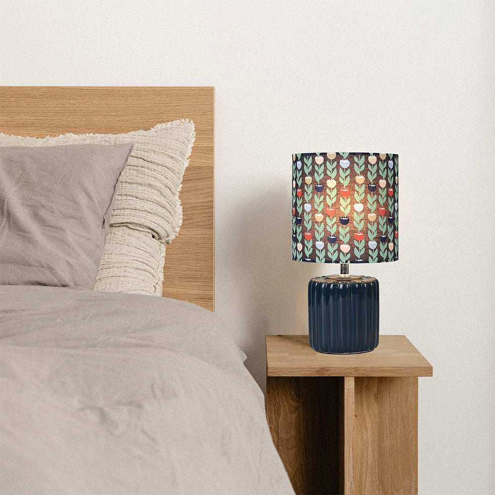 Cyra Ceramic Table Lamp Blue - LL-27-0305BL