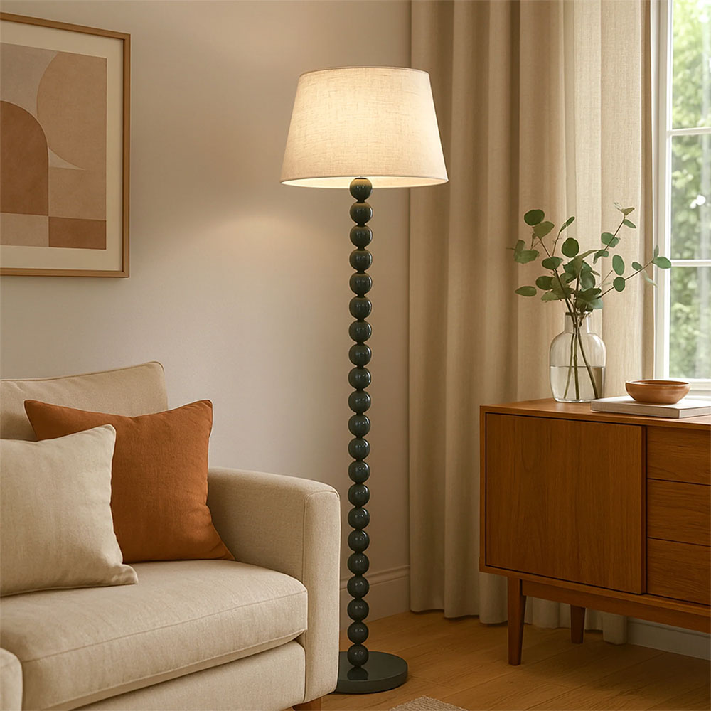 Pearl Orb Floor Lamp Cyan - LL-27-0316GB