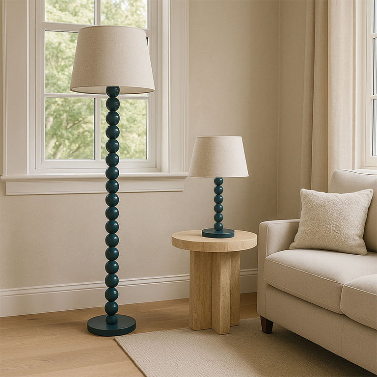Pearl Orb Floor Lamp Cyan - LL-27-0316GB