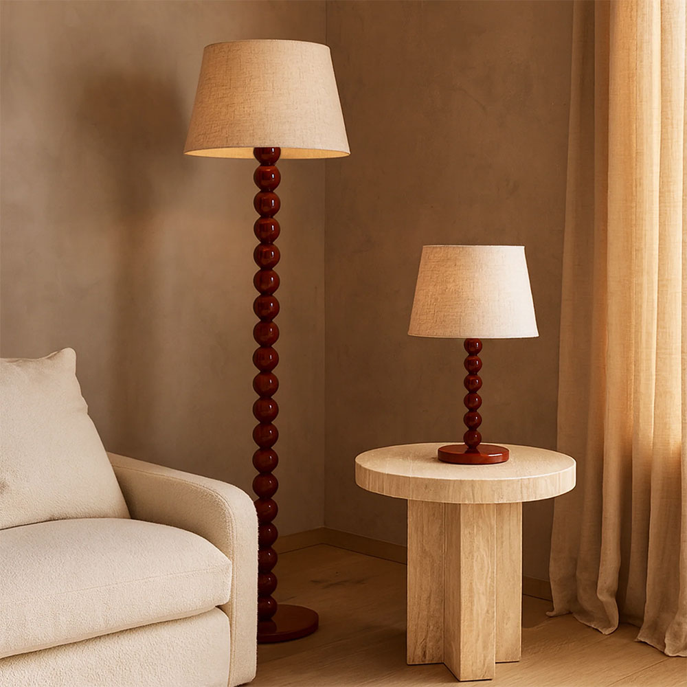 Pearl Orb Floor Lamp Rust - LL-27-0316R