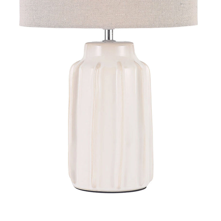 Lana Ceramic Table Lamp Cream - LL-27-0319