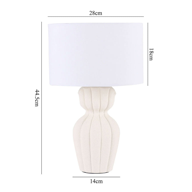 Elina Ceramic Table Lamp White - LL-27-0320