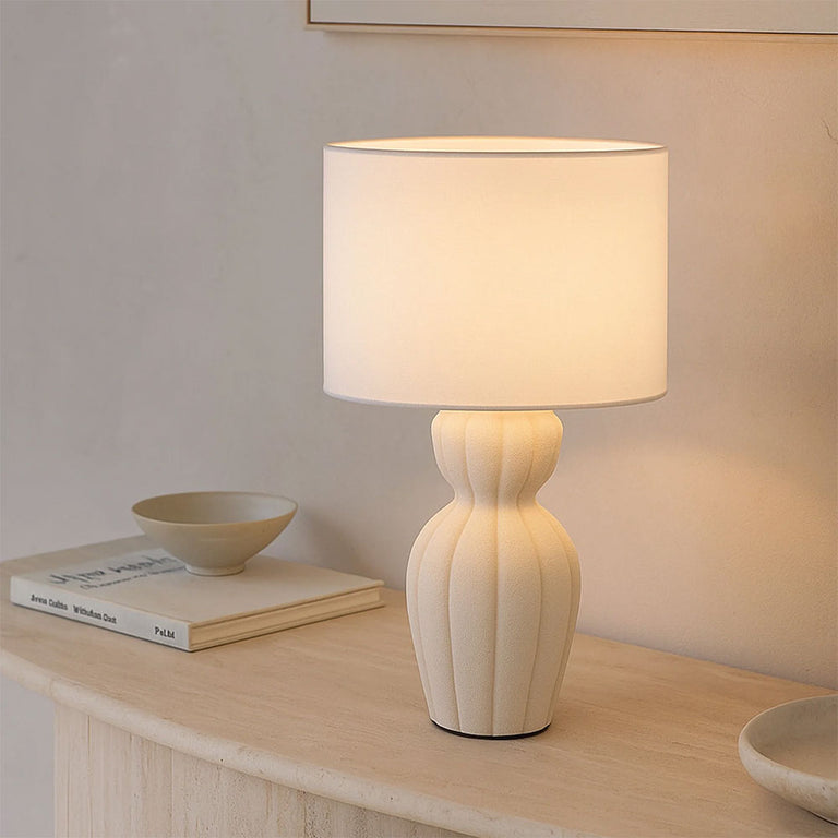 Elina Ceramic Table Lamp White - LL-27-0320