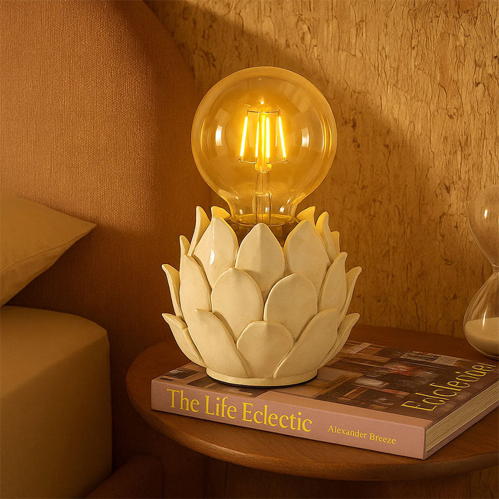 Lustre Artichoke Ceramic Table Lamp Ivory - LL-27-0323