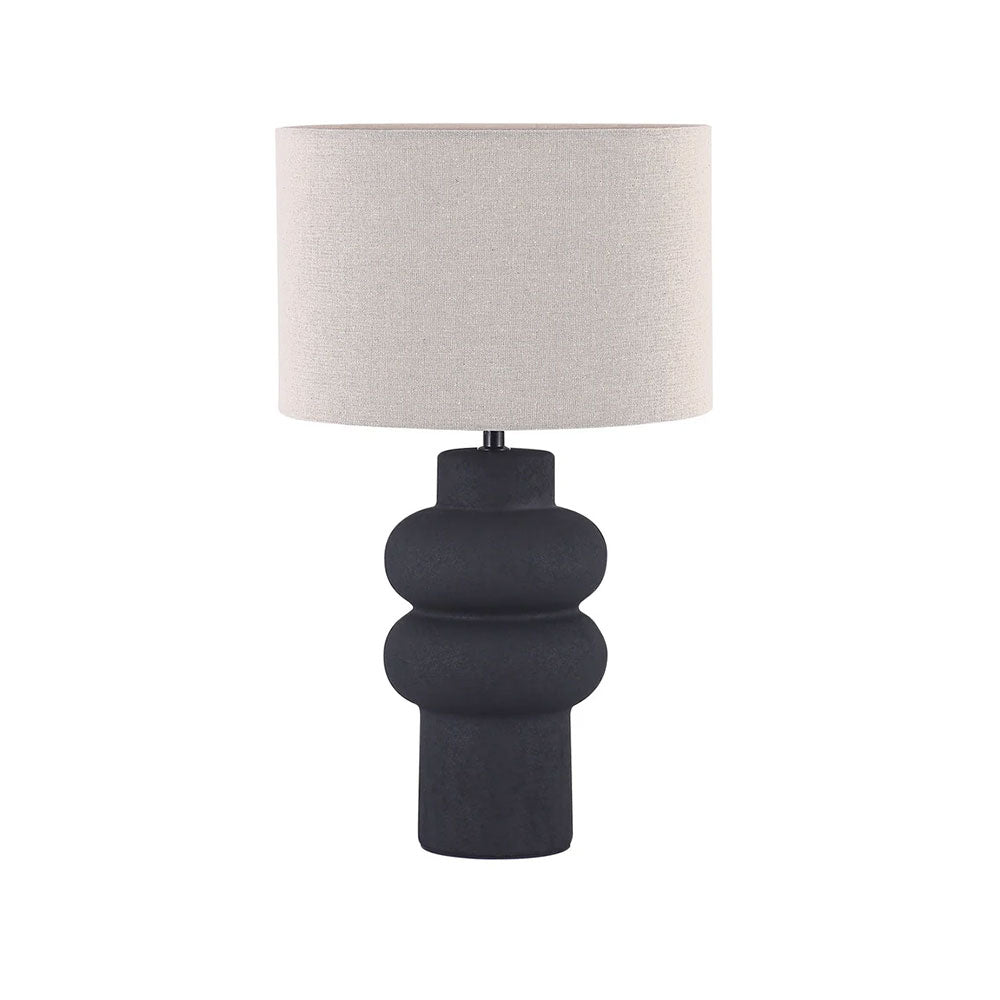 Isadora Ceramic Table Lamp Matt Black - LL-27-0325B