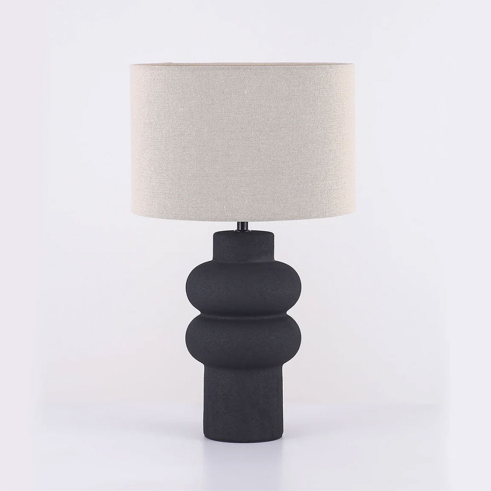 Isadora Ceramic Table Lamp Matt Black - LL-27-0325B