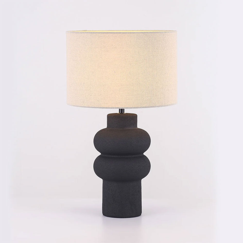 Isadora Ceramic Table Lamp Matt Black - LL-27-0325B