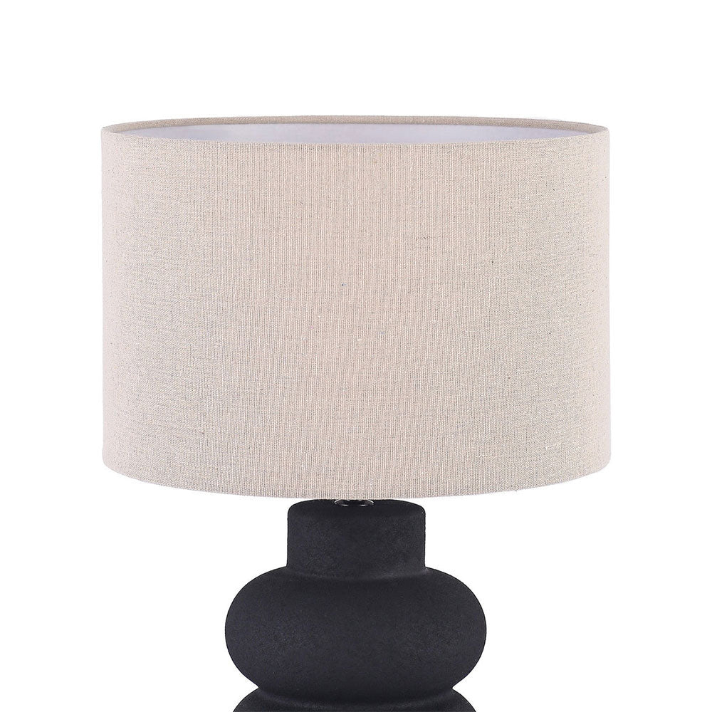 Isadora Ceramic Table Lamp Matt Black - LL-27-0325B