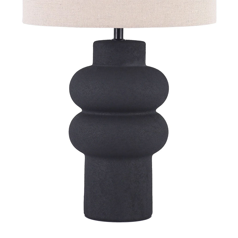 Isadora Ceramic Table Lamp Matt Black - LL-27-0325B
