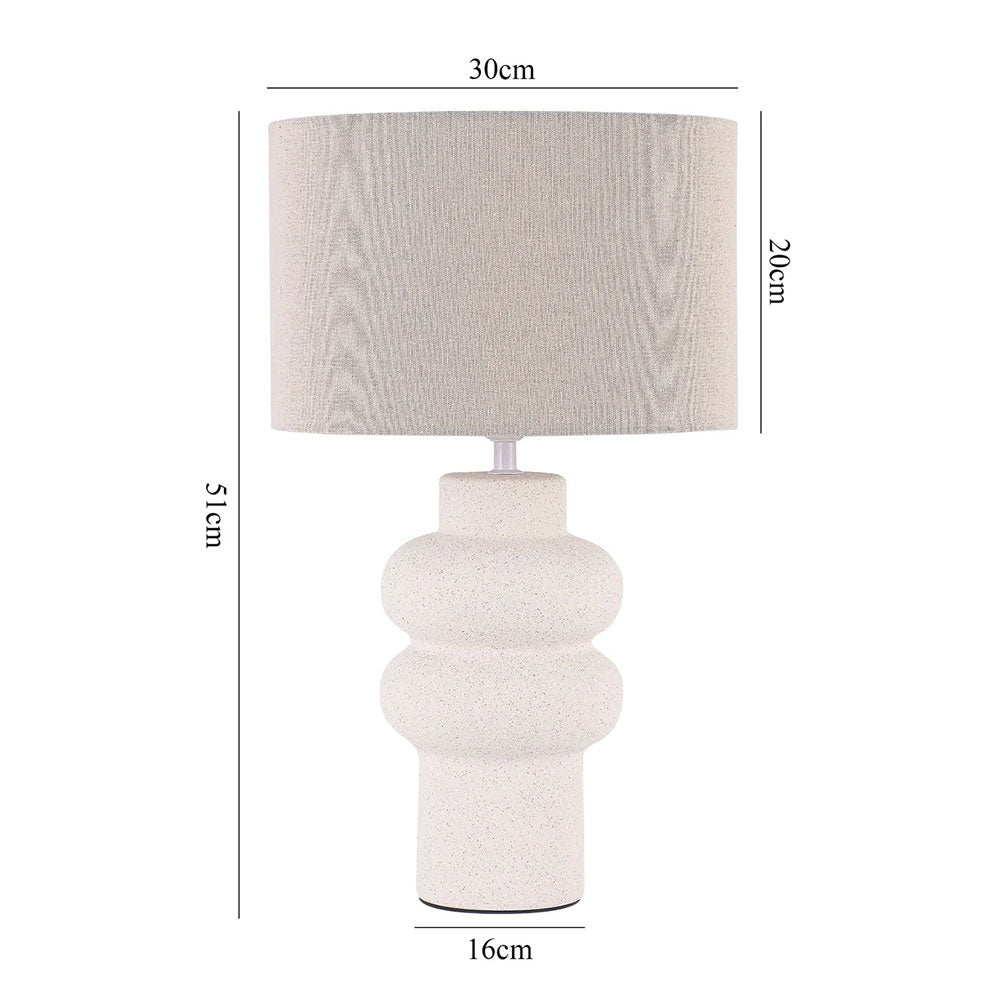 Isadora Ceramic Table Lamp Matt White - LL-27-0325W