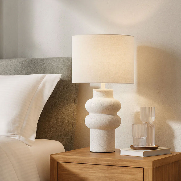 Isadora Ceramic Table Lamp Matt White - LL-27-0325W