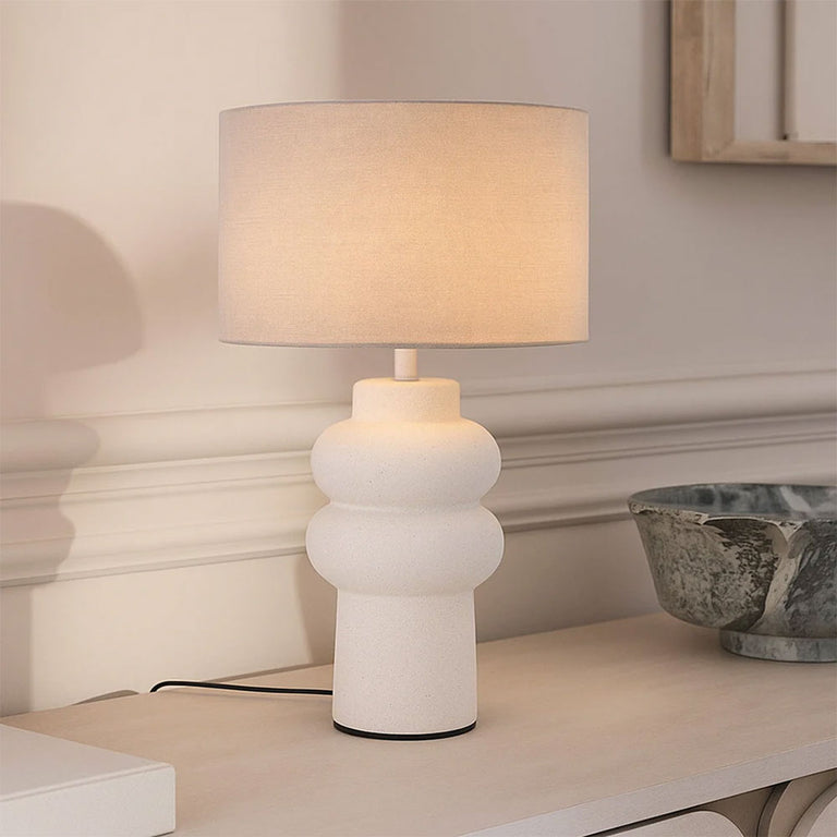 Isadora Ceramic Table Lamp Matt White - LL-27-0325W