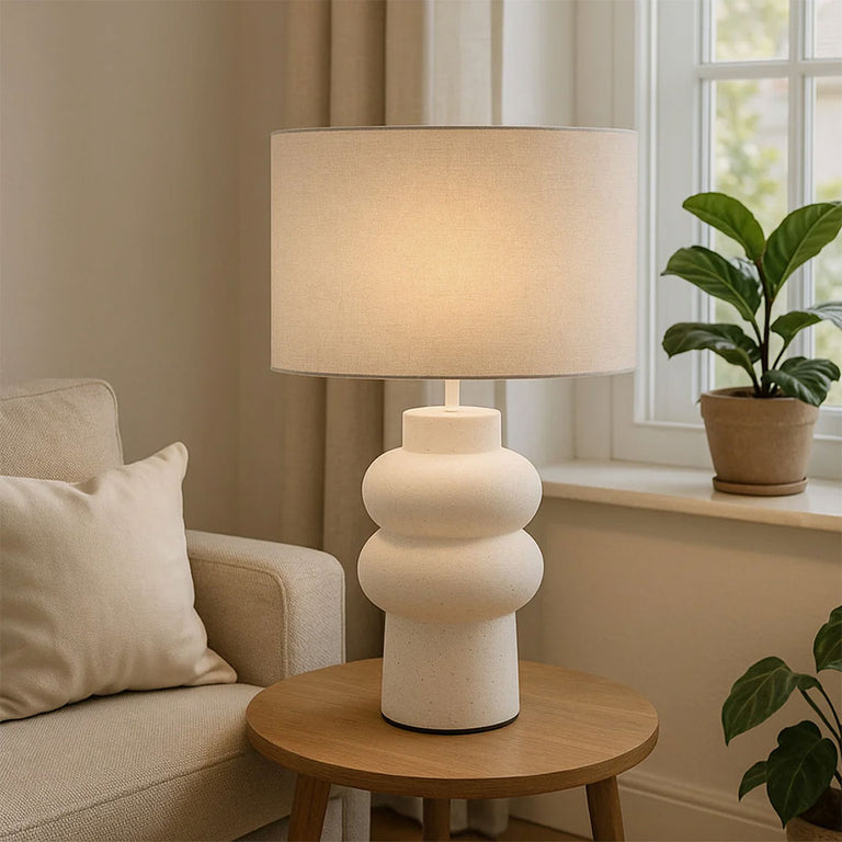 Isadora Ceramic Table Lamp Matt White - LL-27-0325W