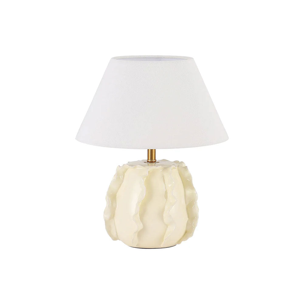Lila Ceramic Table Lamp Butter Cream / Linen - LL-27-0326