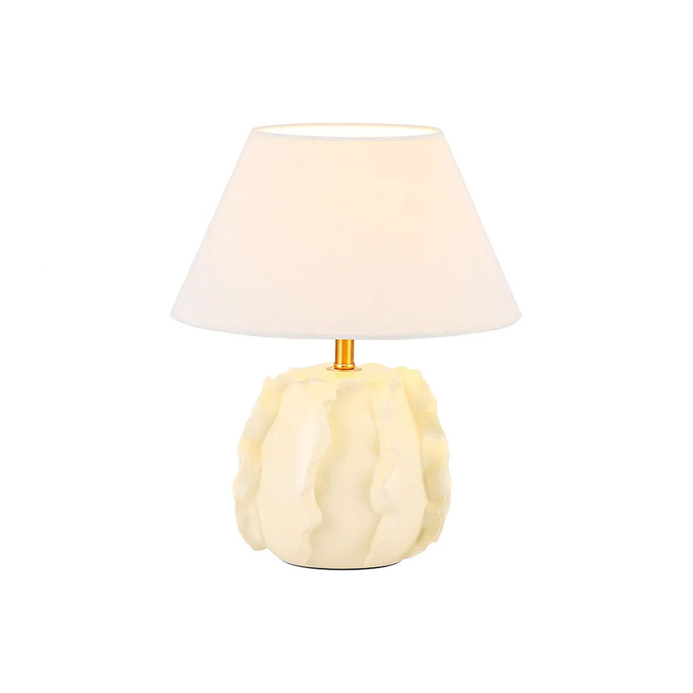 Lila Ceramic Table Lamp Butter Cream / Linen - LL-27-0326