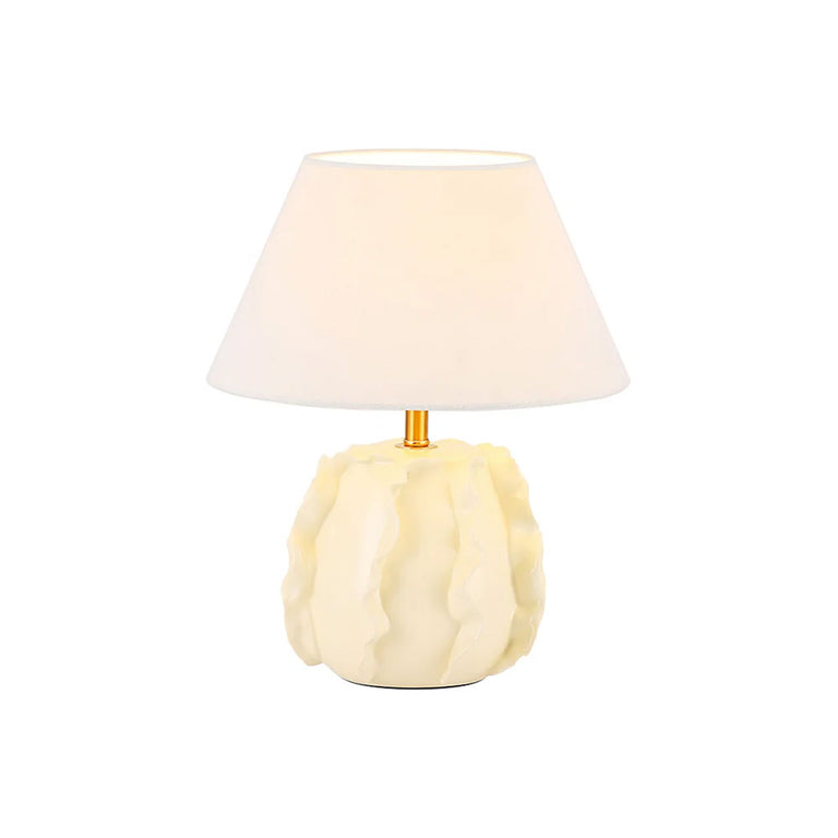 Lila Ceramic Table Lamp Butter Cream / Linen - LL-27-0326