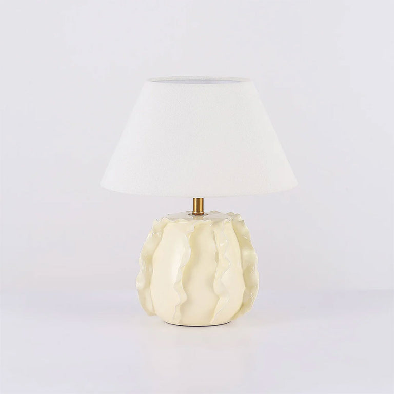 Lila Ceramic Table Lamp Butter Cream / Linen - LL-27-0326