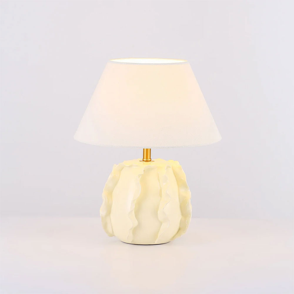 Lila Ceramic Table Lamp Butter Cream / Linen - LL-27-0326