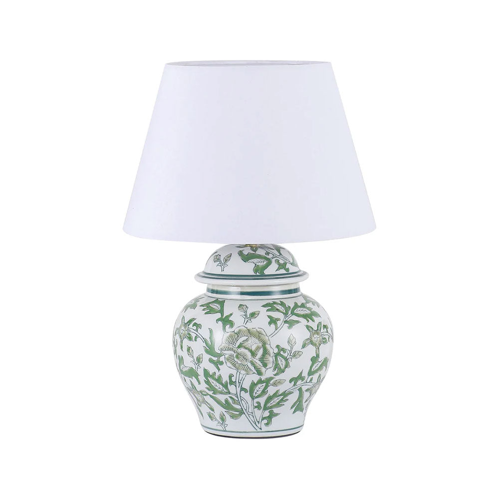 Tove Celadon Ceramic Table Lamp Green / White - LL-27-0327
