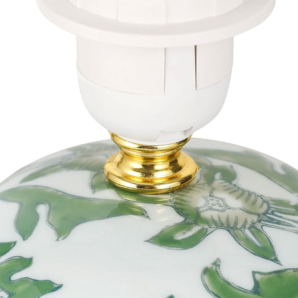 Tove Celadon Ceramic Table Lamp Green / White - LL-27-0327