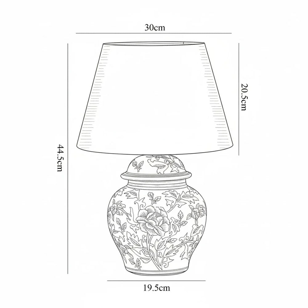 Tove Celadon Ceramic Table Lamp Green / White - LL-27-0327