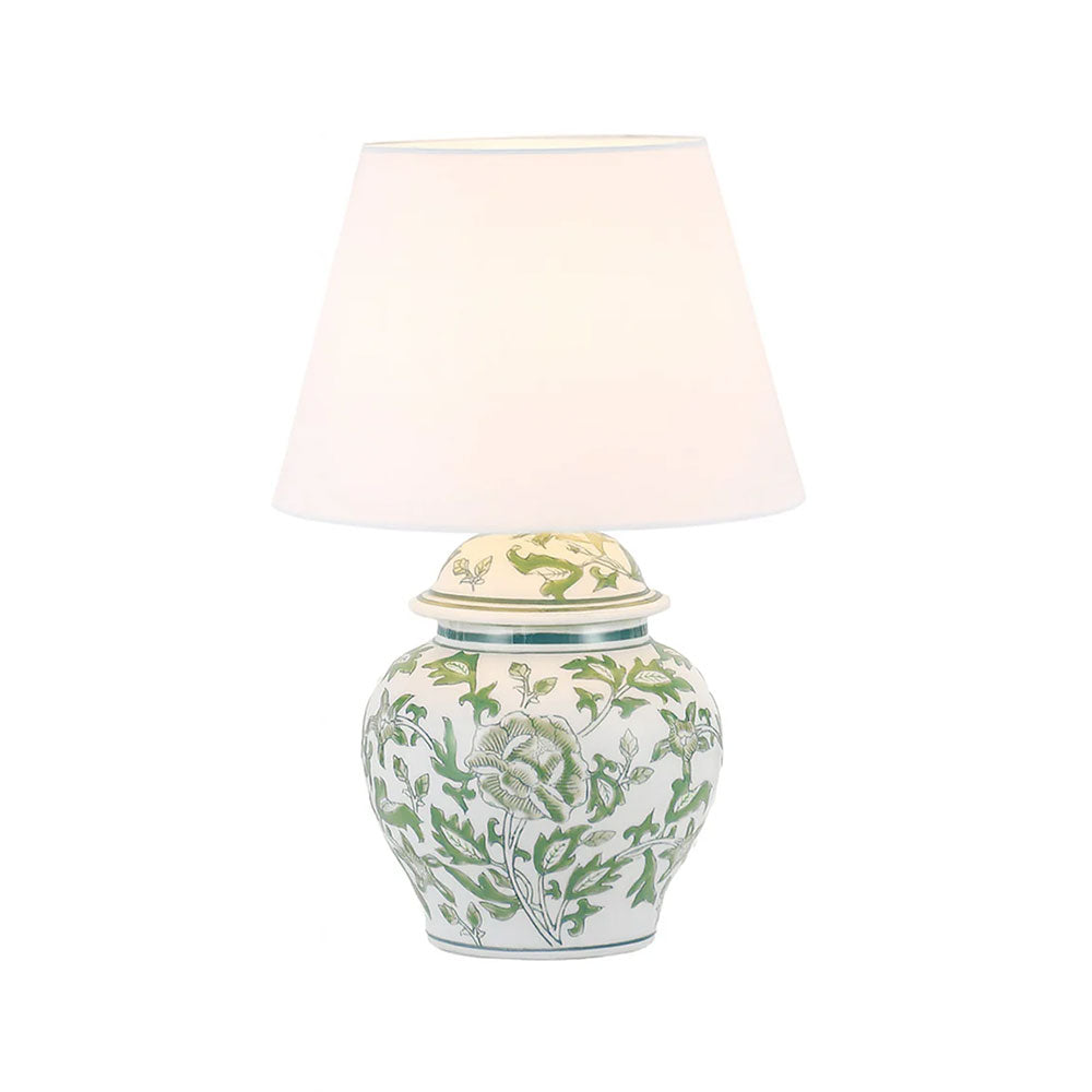 Tove Celadon Ceramic Table Lamp Green / White - LL-27-0327