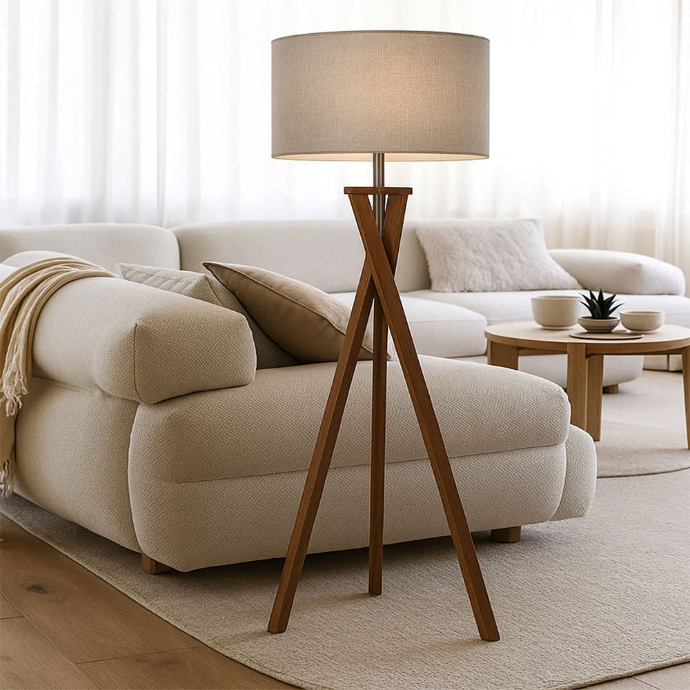 Easel Floor Lamp Walnut - LL-27-0335