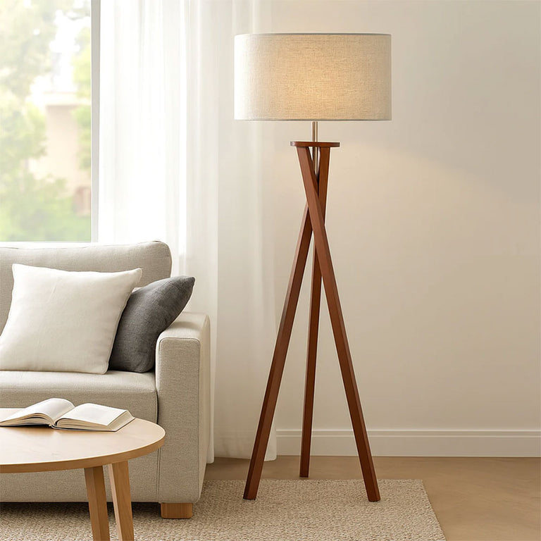 Easel Floor Lamp Walnut - LL-27-0335