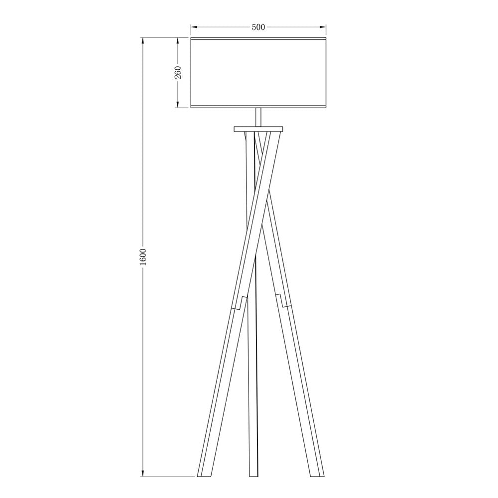 Easel Floor Lamp Walnut - LL-27-0335