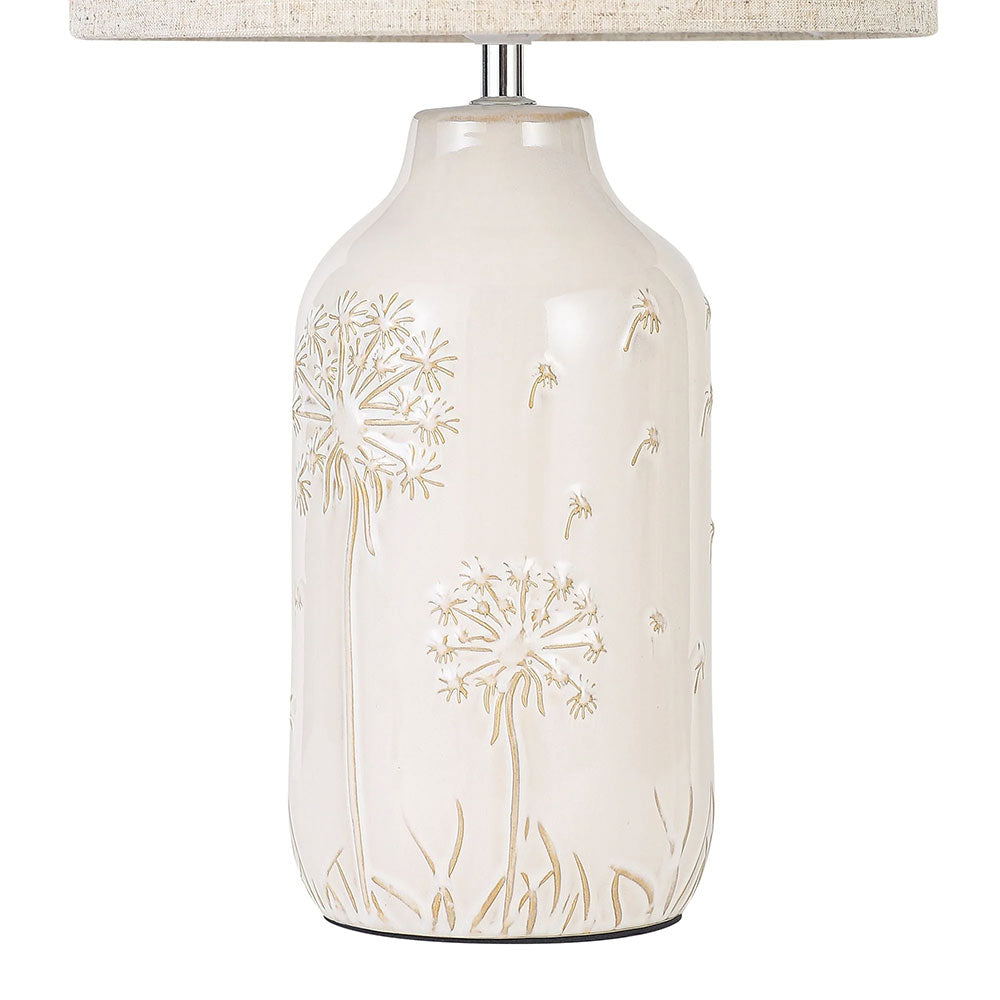 Nari Dandelion Ceramic Table Lamp White - LL-27-0340