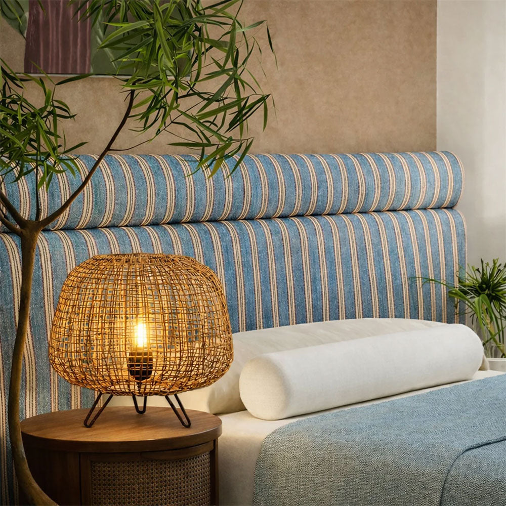 Nerina Rattan Table Lamp Brown - LL-27-0341