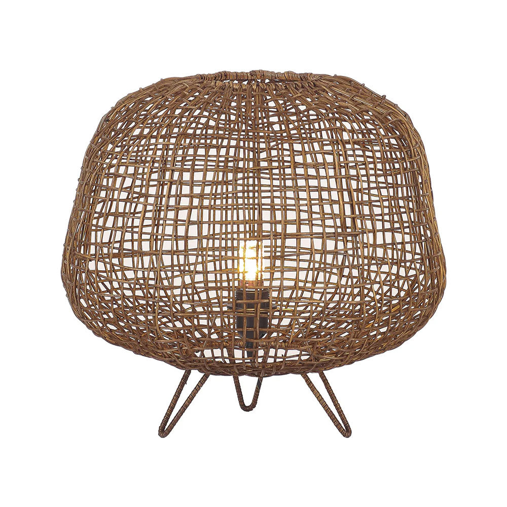 Nerina Rattan Table Lamp Brown - LL-27-0341