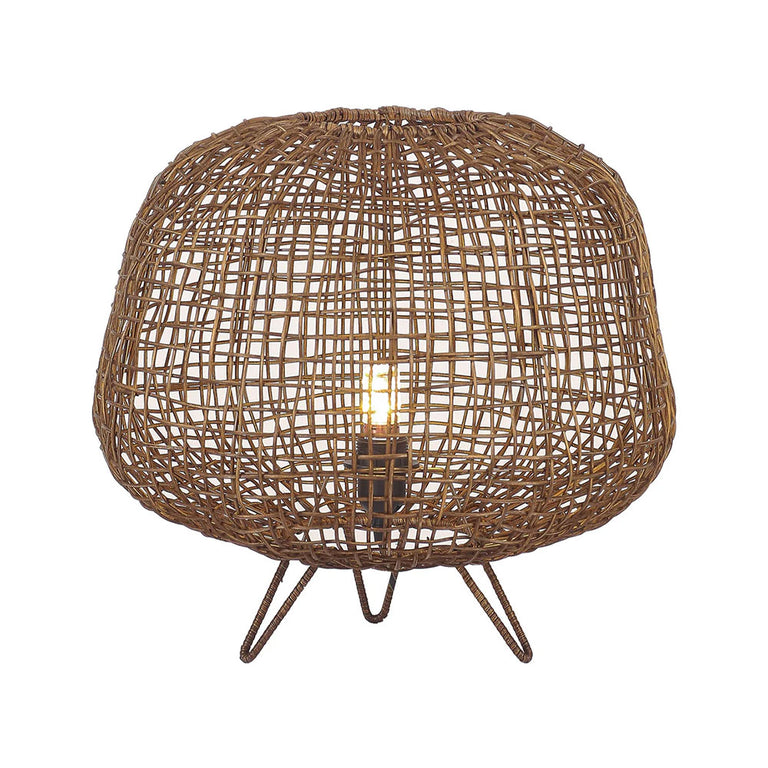 Nerina Rattan Table Lamp Brown - LL-27-0341