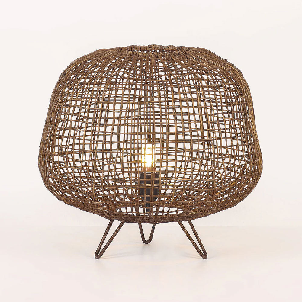 Nerina Rattan Table Lamp Brown - LL-27-0341