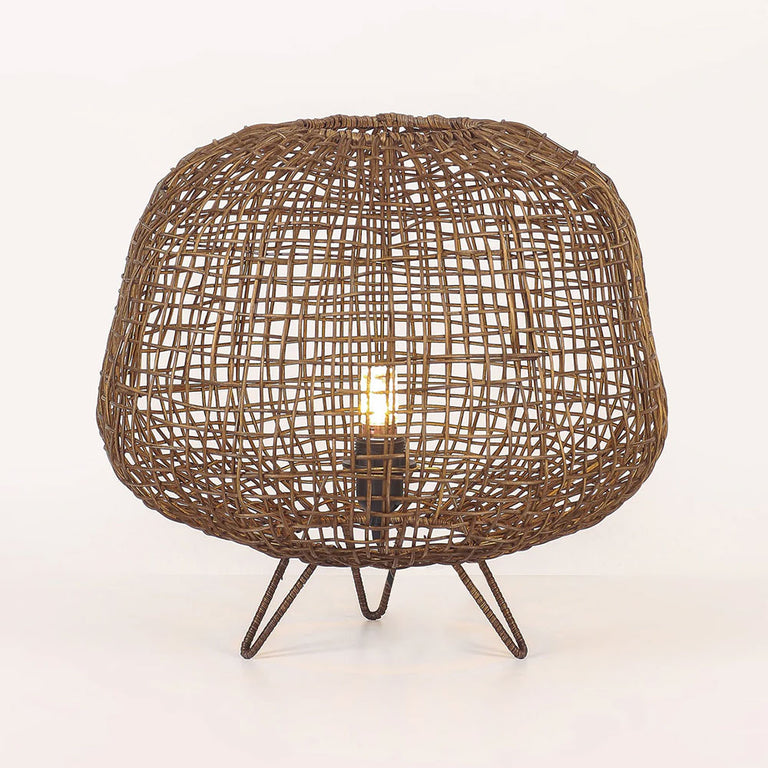 Nerina Rattan Table Lamp Brown - LL-27-0341