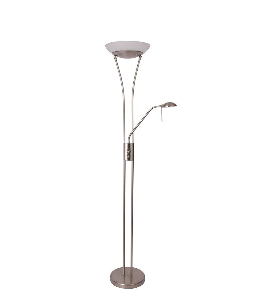 Reed 23W Mother & Child LED Floor Lamp Satin Chrome - LL-LED-01SC